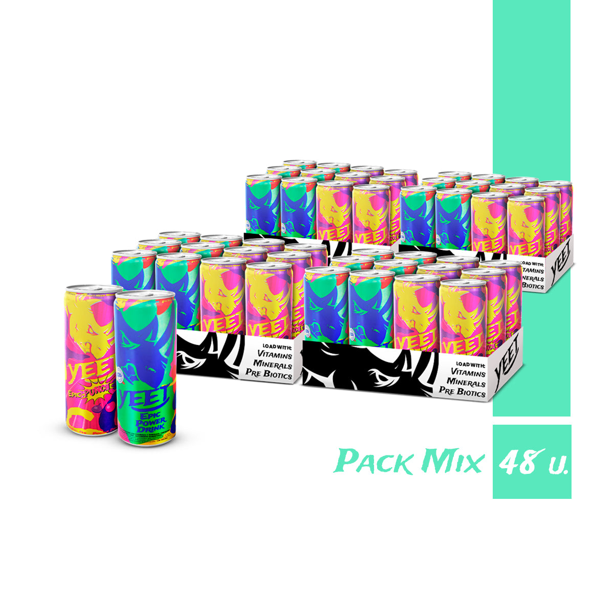 Pack Epic Party - Yeet Power Drink Mix Pack 48 Unidades