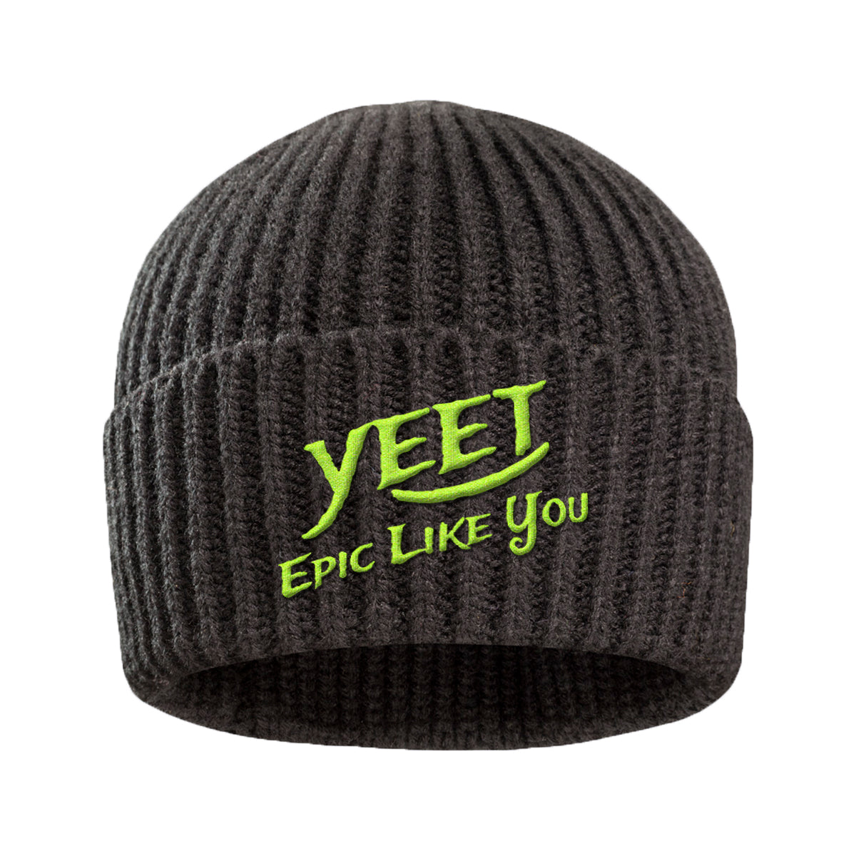 Gorro Beanie De Lana Negro Logo Bordado Yeet Talla Única