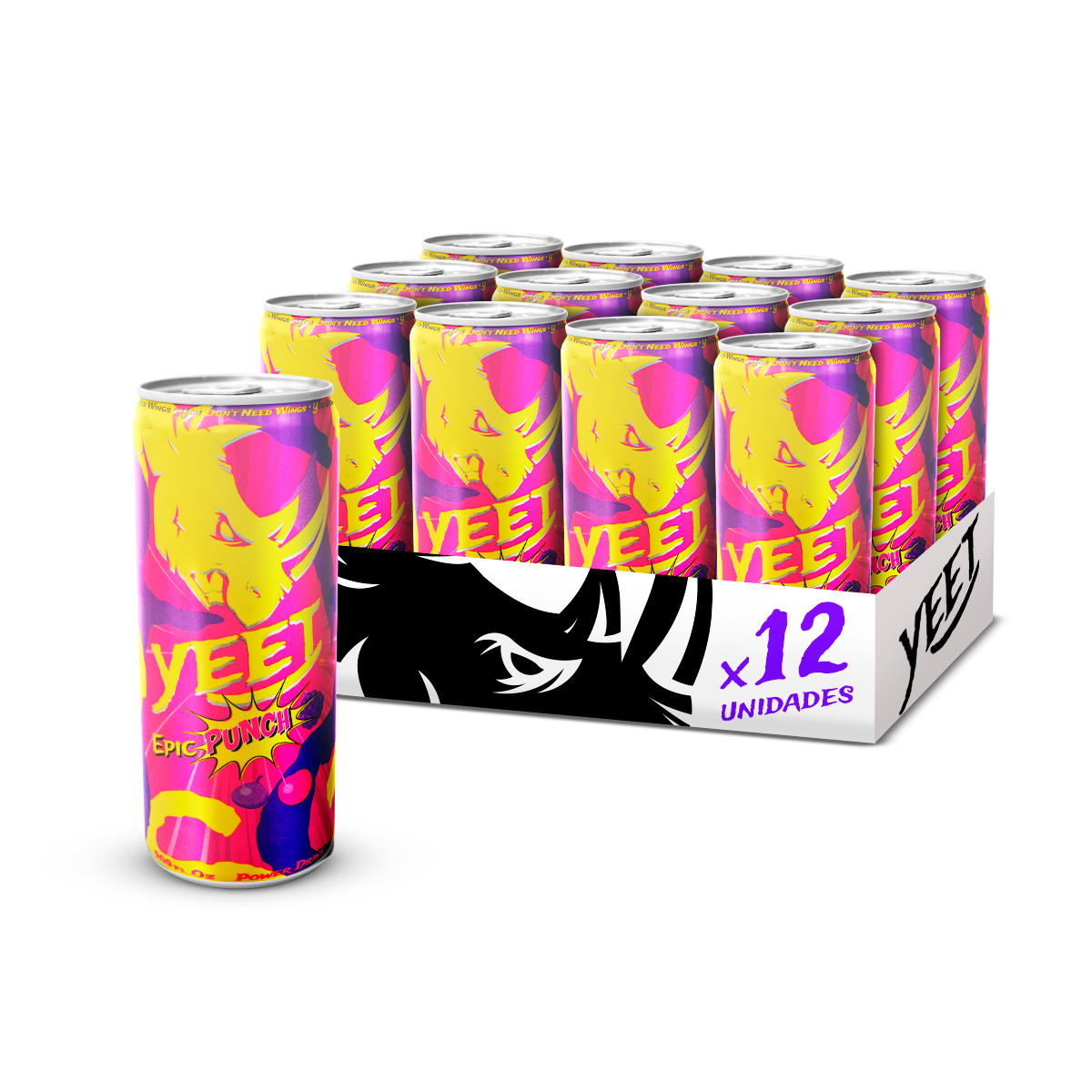 Yeet Epic Power Drink Epic Punch Pack 12 Unidades